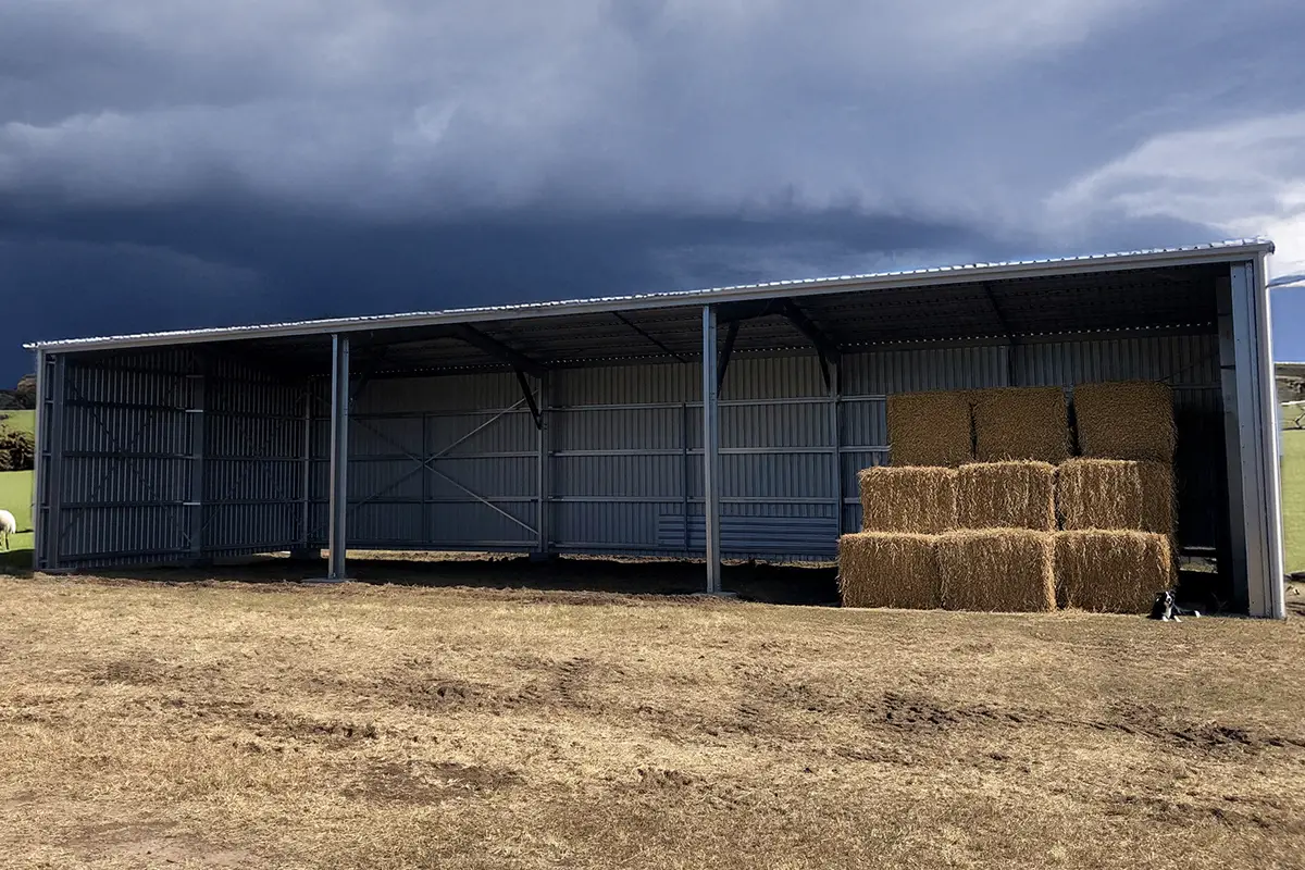 Farm Shed in Victoria showing Hay Shed
